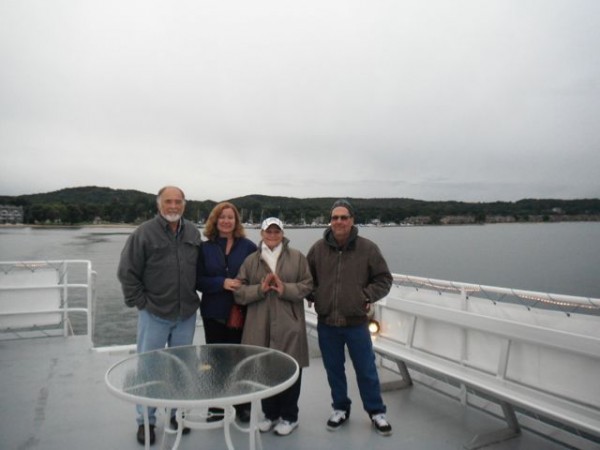 Mike Smith, Laurie Logan, Linda Smith & Mike Swope enjoying the upper deck 