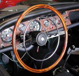 steering wheel in car done