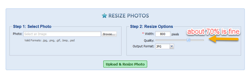 how to resize an image