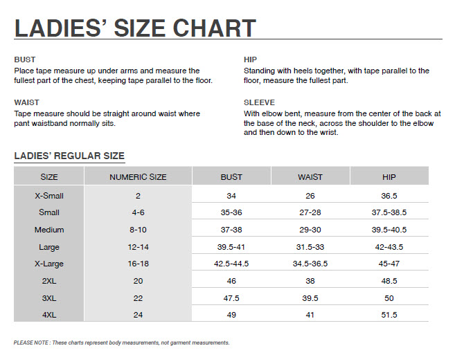 womens polo sizes